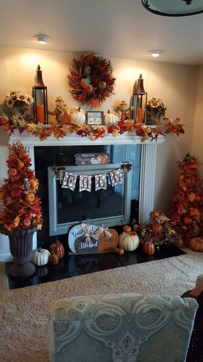 fall living room decorating
