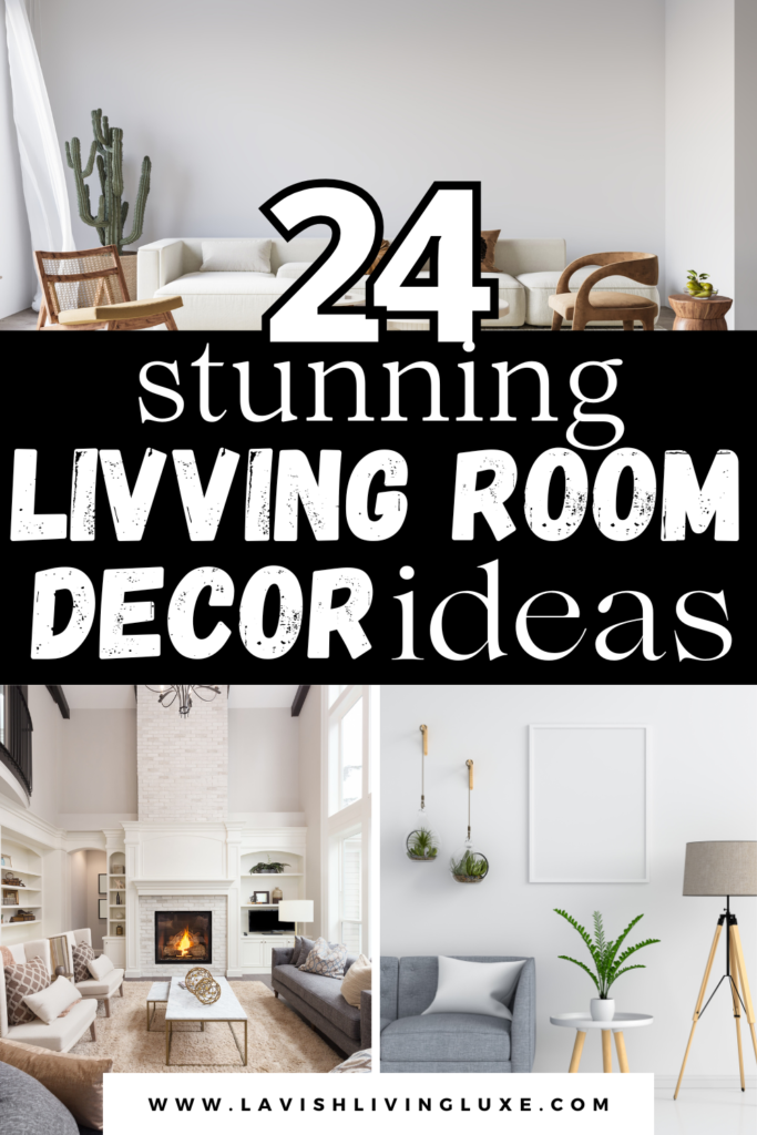 Need living room decor ideas for living room decoration inspiration? This post will show you 24 living room decor ideas you will absolutely love! It is all about living room decor ideas! The living room is the biggest focal point of any home so it is important to style it to your while make it cozy and inviting!