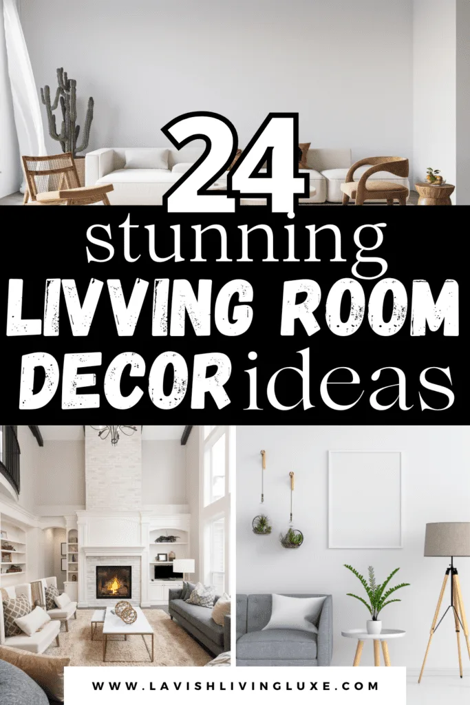 Need living room decor ideas for living room decoration inspiration? This post will show you 24 living room decor ideas you will absolutely love! It is all about living room decor ideas! The living room is the biggest focal point of any home so it is important to style it to your while make it cozy and inviting!