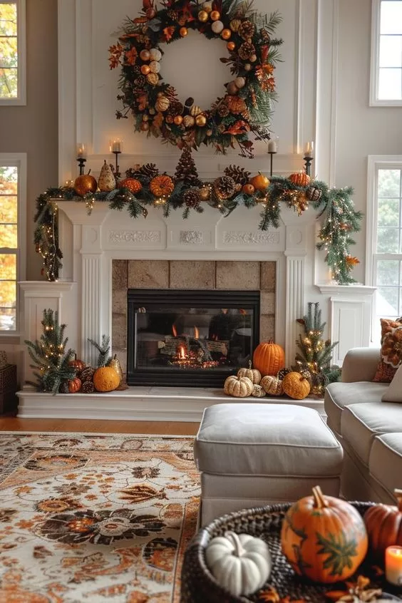 fall mantel decor ideas