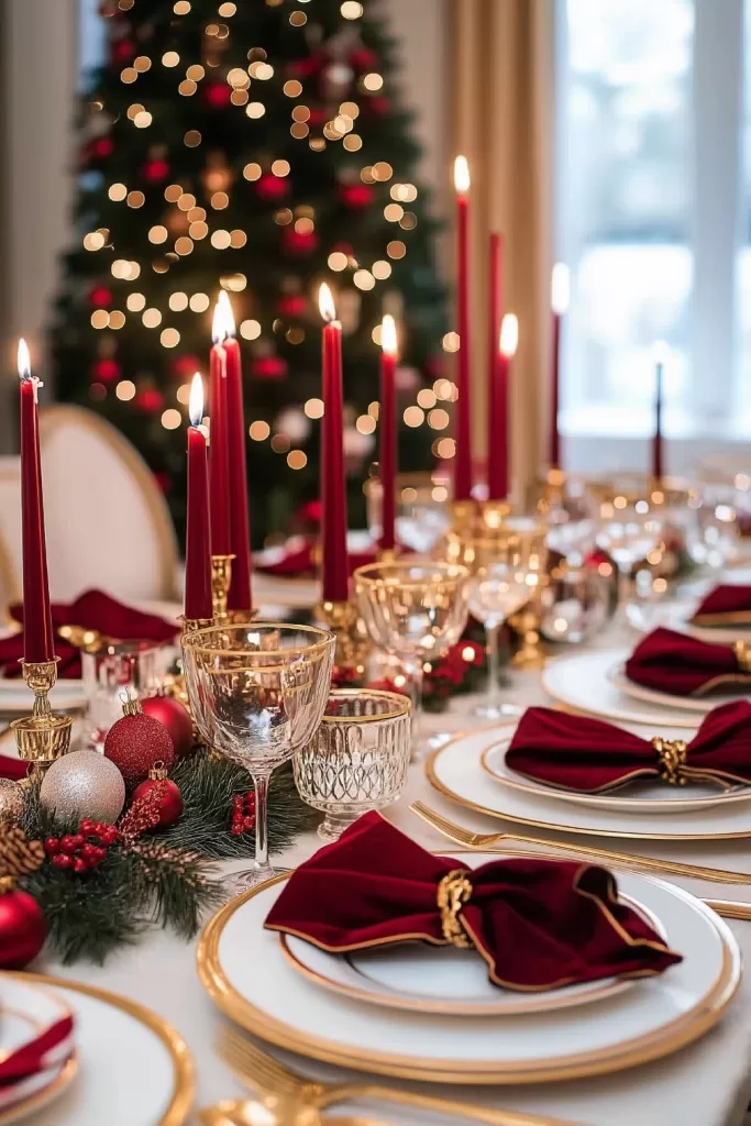 Christmas table setting ideas