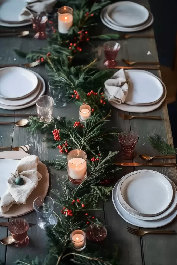 Christmas table setting ideas