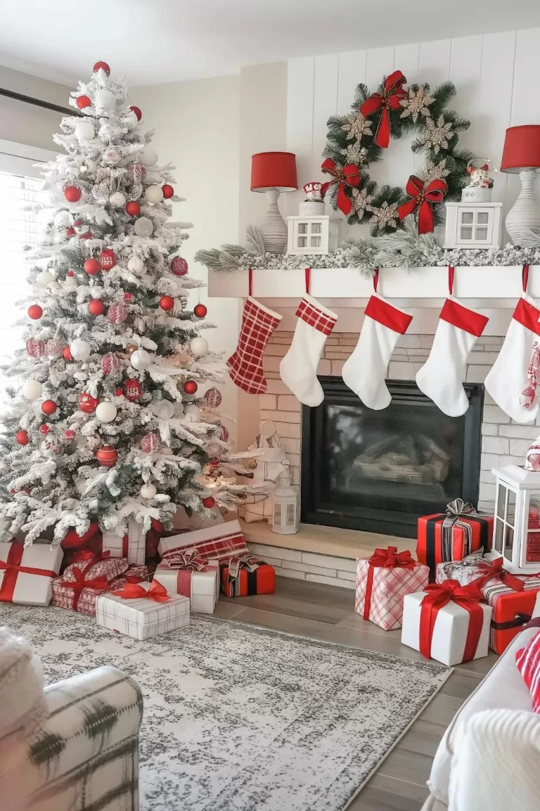 34 Stunning Red and White Christmas Decor Ideas