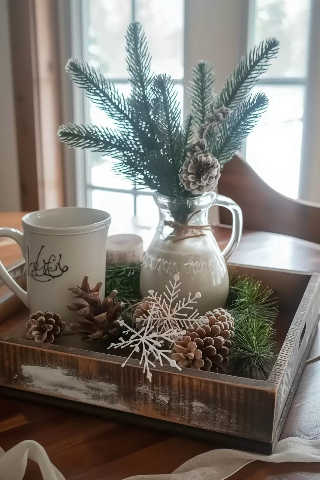 Winter Tray Decor