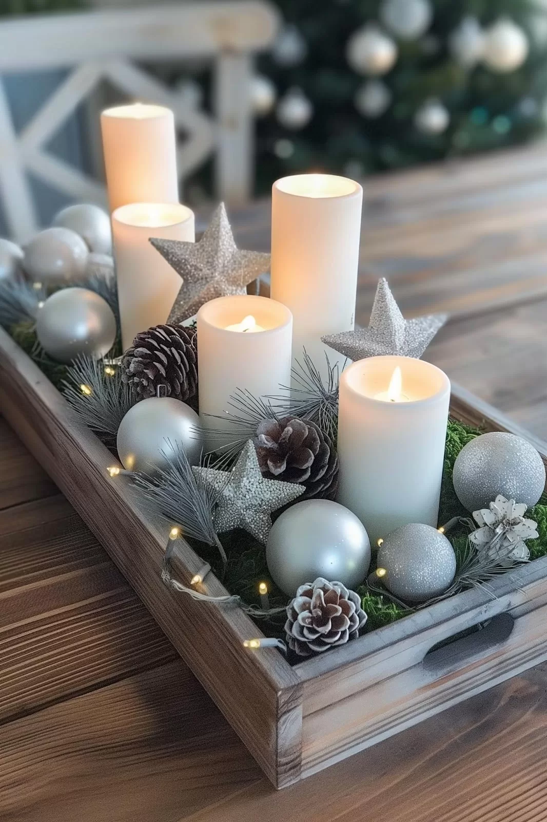 Winter Tray Decor