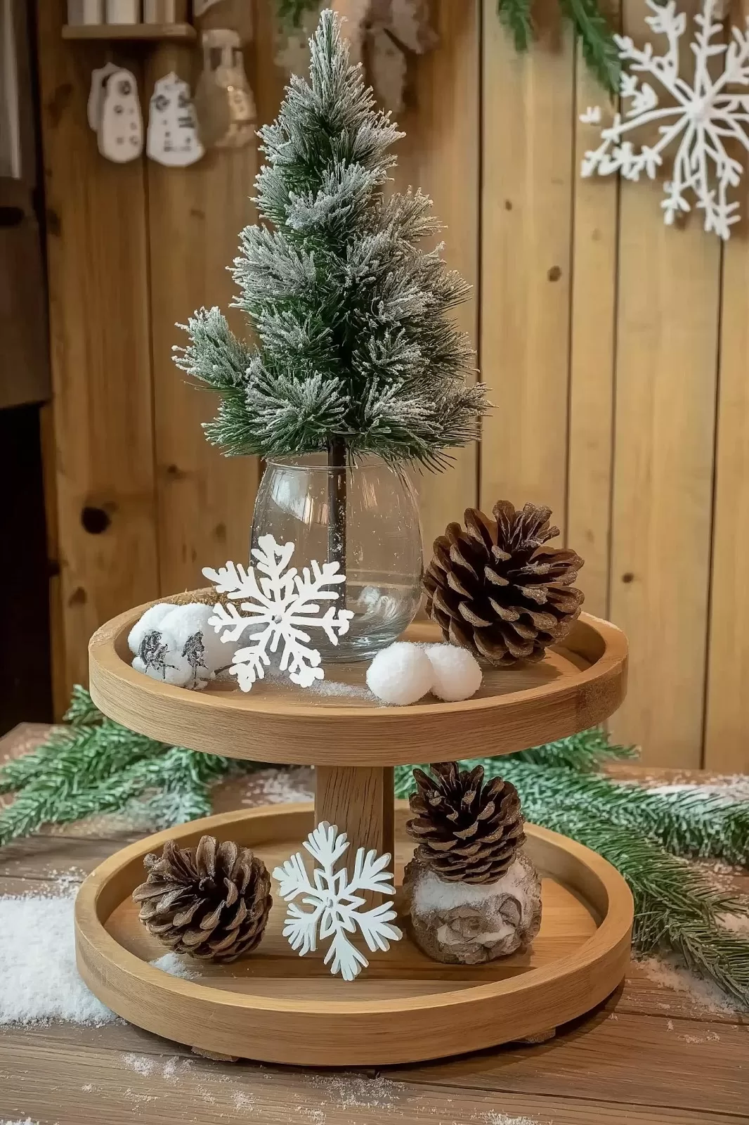 Winter Tray Decor