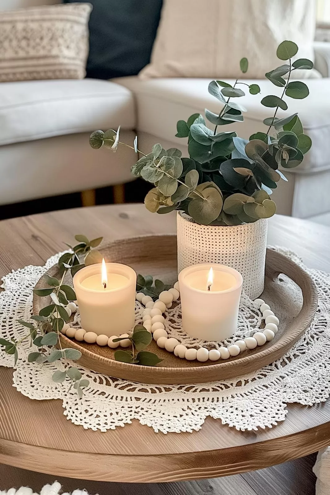 Winter Tray Decor