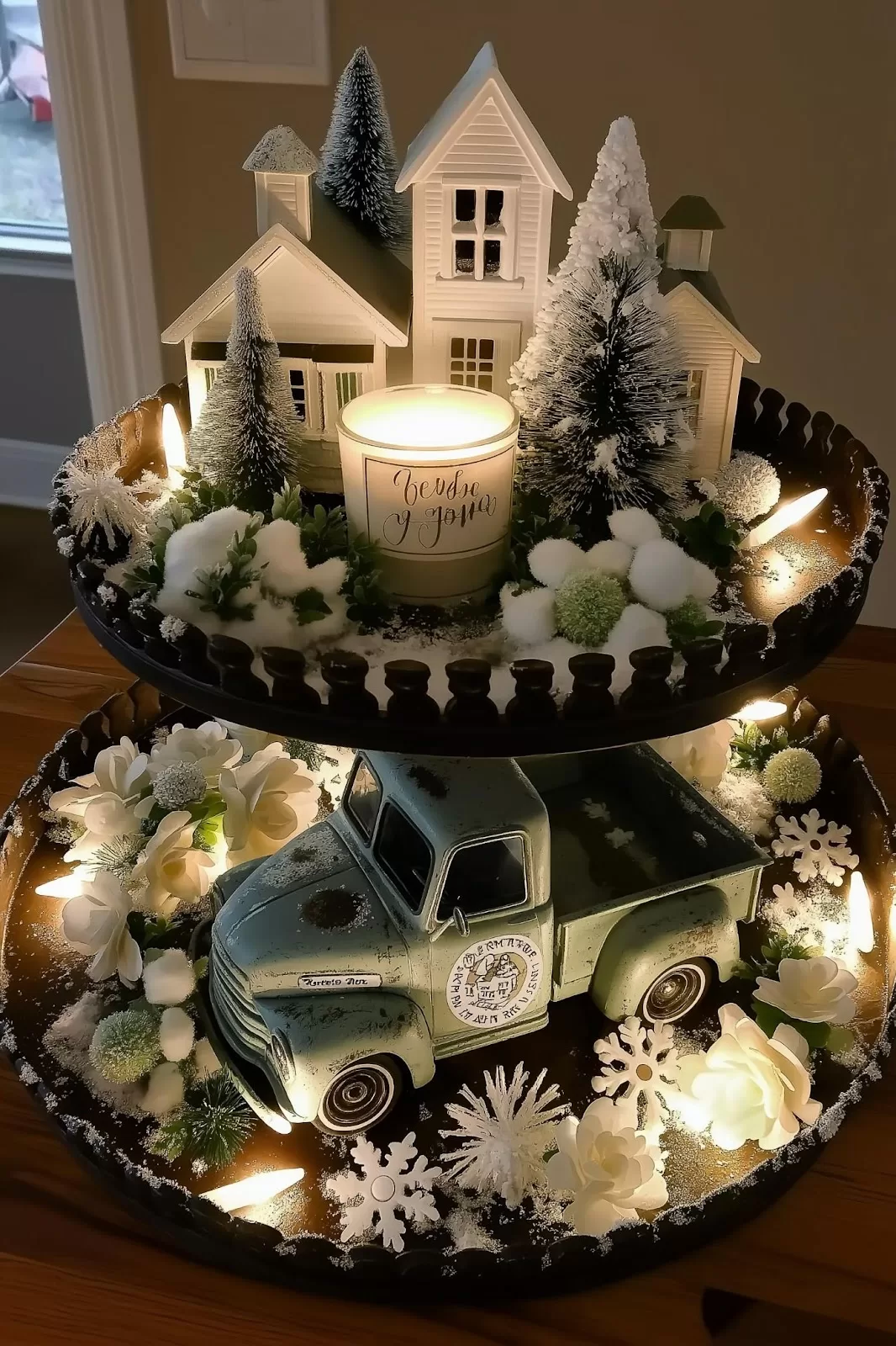 Winter Tray Decor