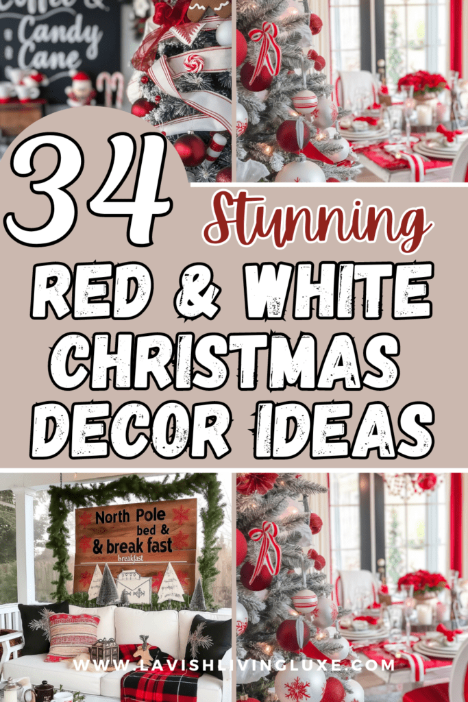 Red and white Christmas decor ideas