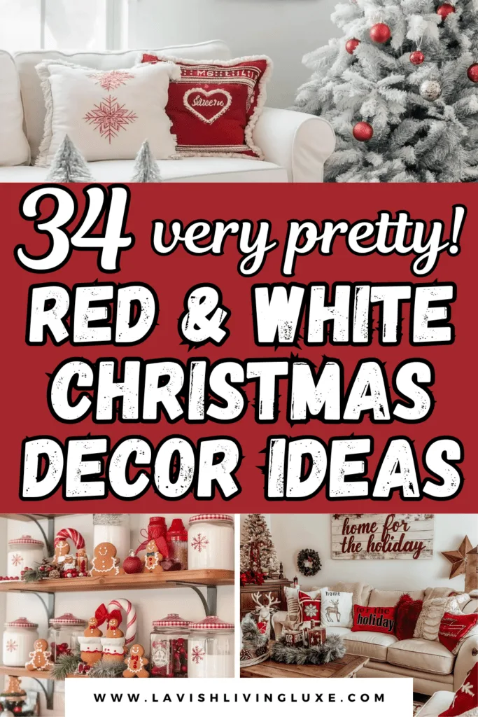 Red and white Christmas decor ideas