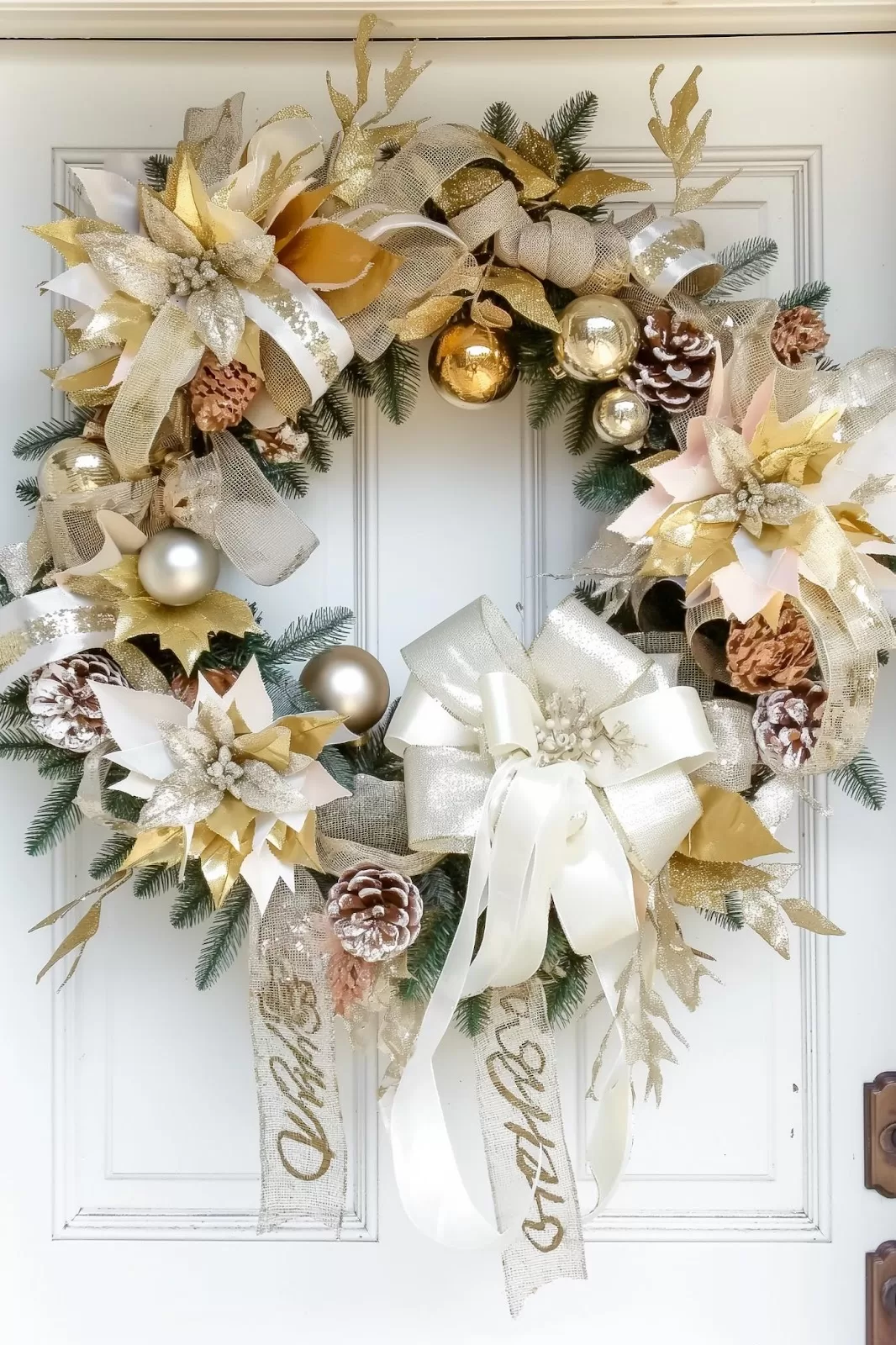 silver and gold Christmas decorations