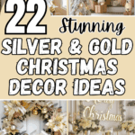 silver and gold Christmas decorations
