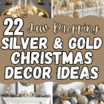 silver and gold Christmas decorations