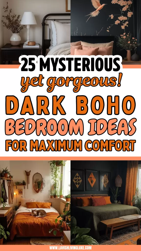 dark boho bedroom