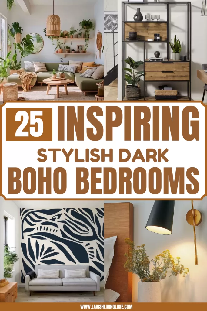 dark boho bedroom