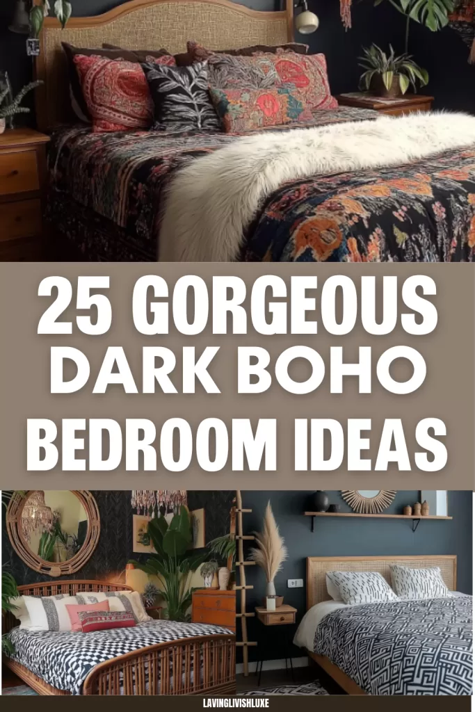 dark boho bedroom