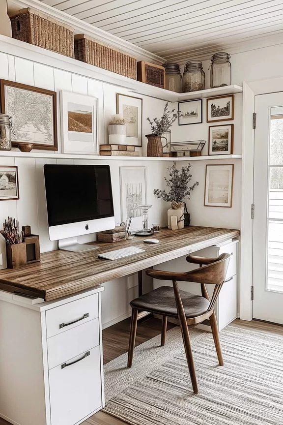 20 Stylish Rustic & Vintage Office Decor Ideas