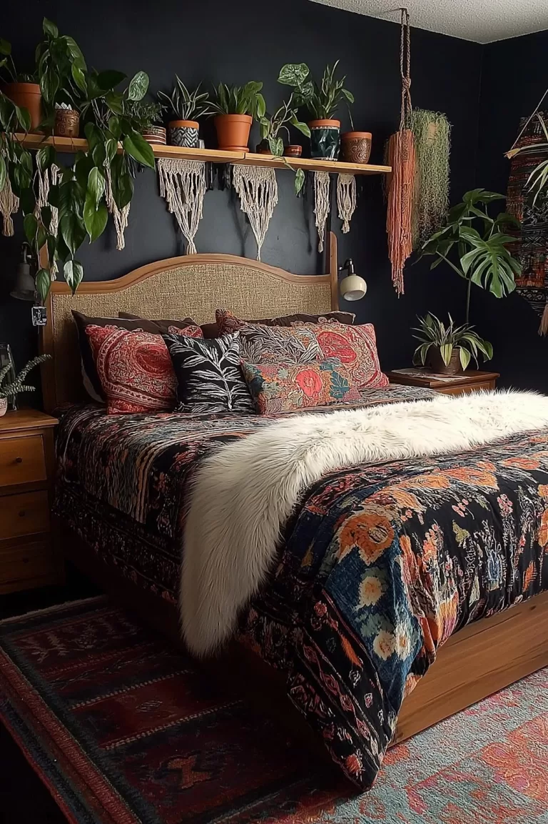 25 Inspiring Dark Boho Bedroom Ideas for a Cozy Retreat