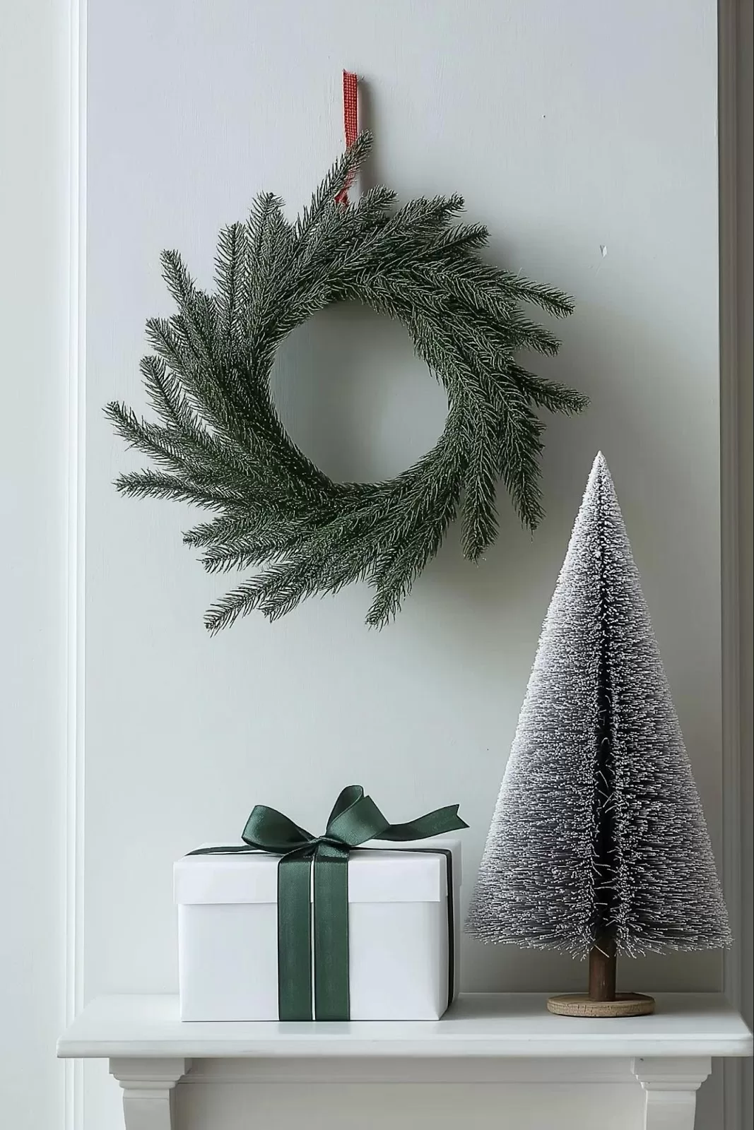 winter mantel decor