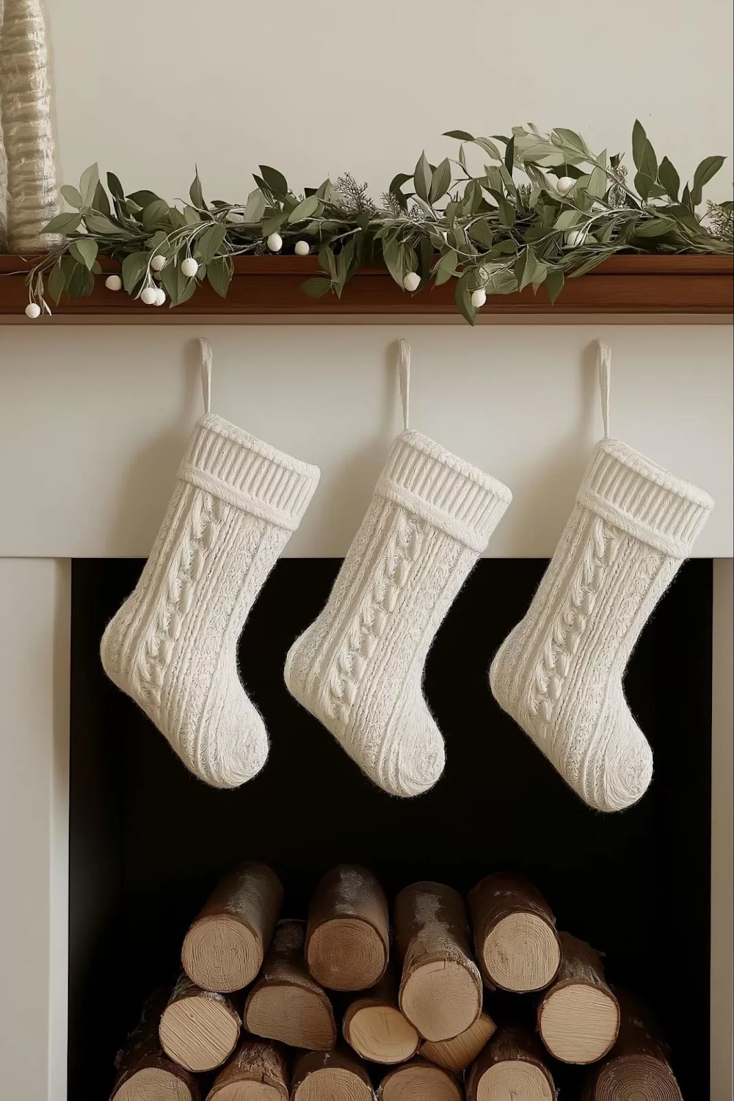 winter mantel decor