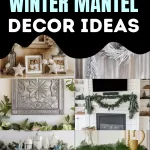 winter mantel decor