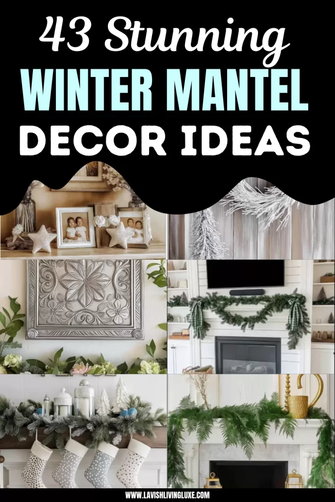 winter mantel decor