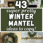 winter mantel decor