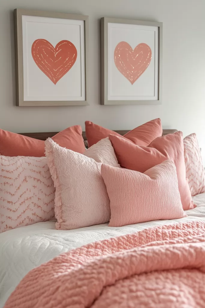 Valentine's day bedroom decor